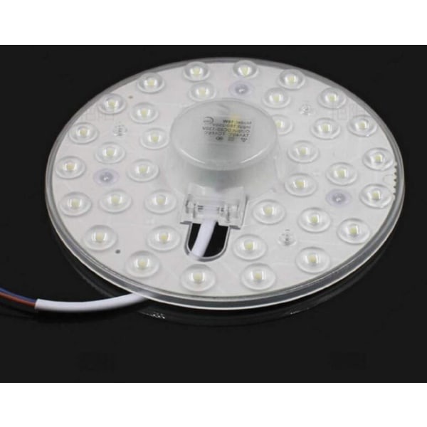 12W veke akustisk belysningspanel, rundt, 12,3 cm i diameter, 1 stk.