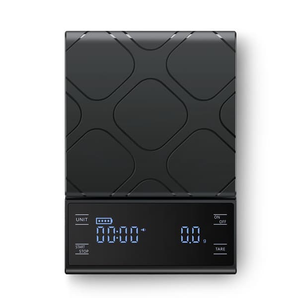Black Rechargeable Coffee Scale with Timer - 3kg/0.1g