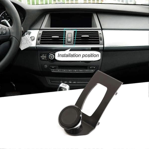 Mobiltelefonholder til bil i aluminium til X5 E70 X6 E71 2008-2013 Sort