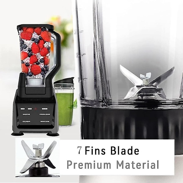 Udskiftningsdele til Ninja Blender, 7 finner, Ekstraktorblad Blenderkop Dele Til Bl451 Bl