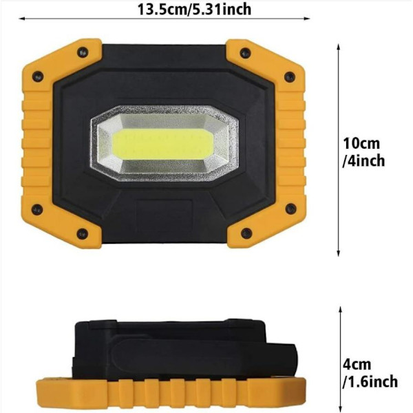 COB arbeidslys AA batteri mini mobil nødlys bærbar campinglampe-13,5*10cm,1stk