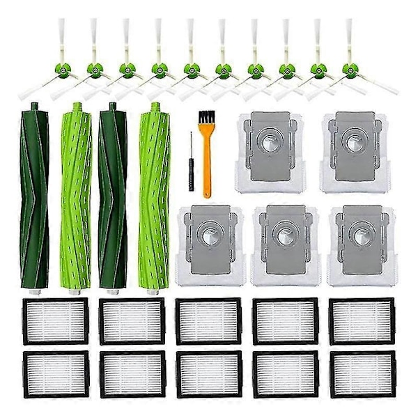 Hovedsidebørste, HEPA-filter for iRobot Roomba I3, I3+ robotstøvsuger