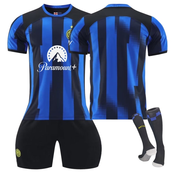 23-24 Inter Milan hemmaträningströja sportuniform herr- och damfotbollsuniform No number 2XL