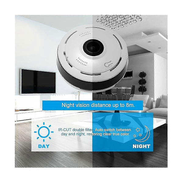 360 asteen panoraama CCTV-kamera Wifi 1080p HD langaton VR-kamera kauko-ohjattava valvontakamera