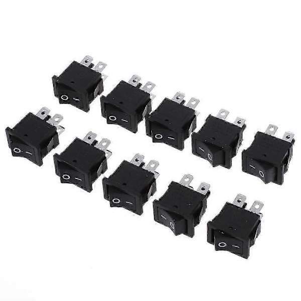 10 st x 4-polig På-Av 2-läges DPST Vippströmbrytare 10A/125V 6A/250V AC