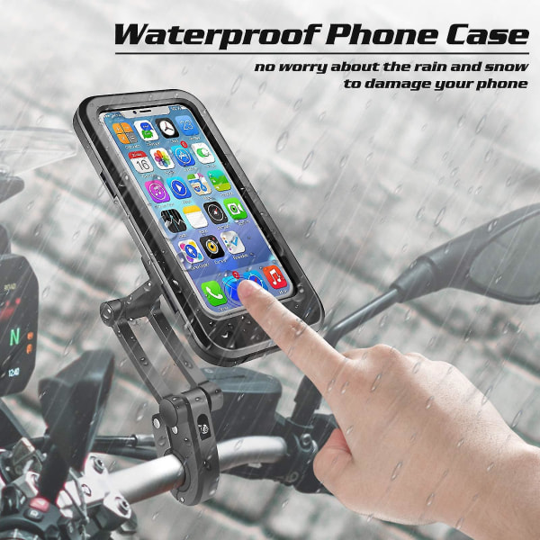 Vattentät cykeltelefonhållare mobiltelefonhållare för motorcykel - cykelstyre, 360 justerbar universell motorcykeltelefonhållare Xixi