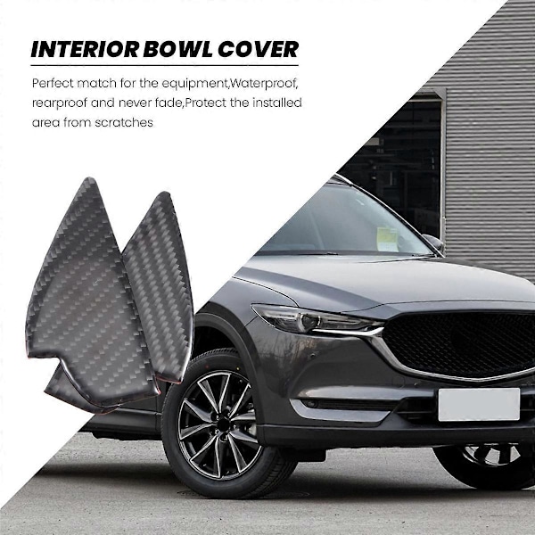 Karbonfiber Innvendig Dørhåndtak Skål Panel Deksel Trim for Mazda 2 3 6 Demio CX-3 CX-5 CX-7 CX-9 MX