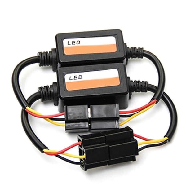 2-pack H7 Canbus Trådlös LED-ljus Adapter Lastmotstånd Fel Eliminerare Dekoder