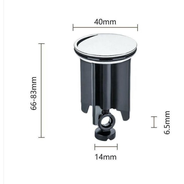 40mm Universell Diskpropp, Höjdjusterbar Propp, Rostfri (2st)