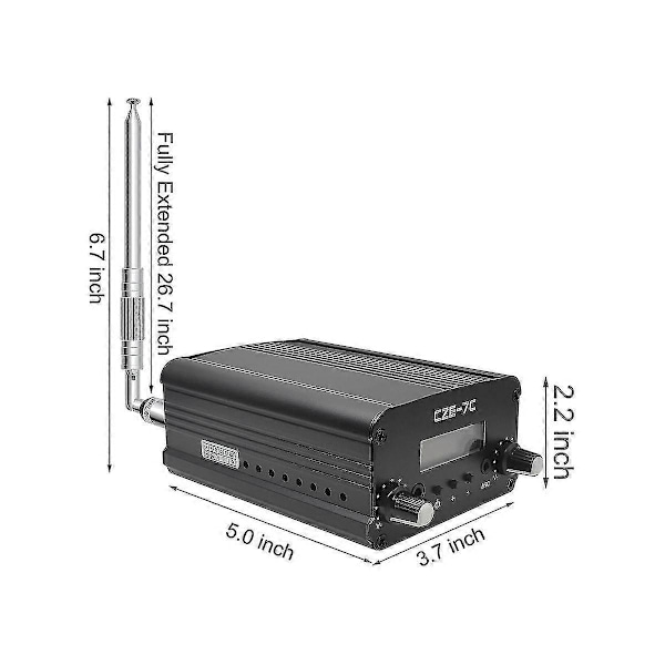 FM-sändare för CZE-7C 7W Lång Räckvidd för Drive-in Kyrka, Skola & Supermarknadsevenemang, Perfekt för Ljusshow och Konferens Stereo
