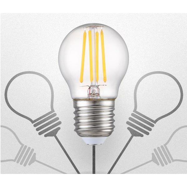 Edison LED Retro Kreativ Varmvit Faux Tungsten Glaslampa - 4W 2700K E27 Varmvit Ljus, 2 st