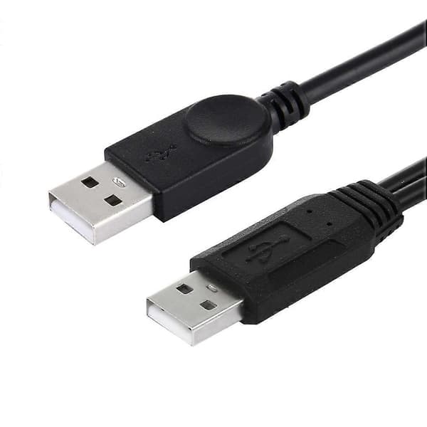 2 i 1 USB 2.0 Han til 2 Dobbelt USB Han Kabel til Computer / Laptop, Længde: 50cm