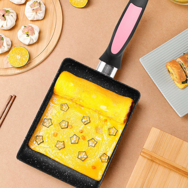 Tamagoyaki Pan Japansk omeletpande, non-stick belægning firkantet æggepande til at lave omeletter eller crepes (s.