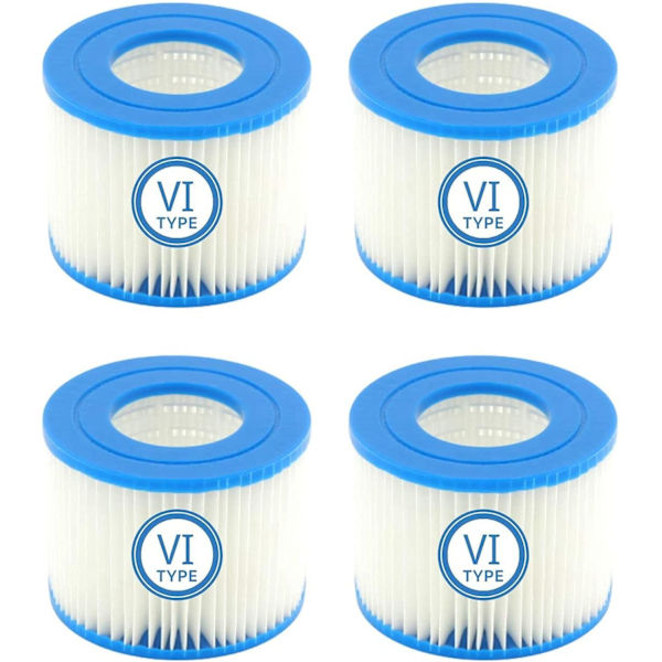 VI Pool udskiftningsfilterpatroner til Bestway Flowclear til Bestway VI Pool-filtre, (4-pak)