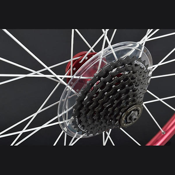 1 stk. gennemsigtig cykeldæksbeskyttelse til landevejscykler, beskyttelse af svinghjul til skivebremser, kassettebeskyttelse