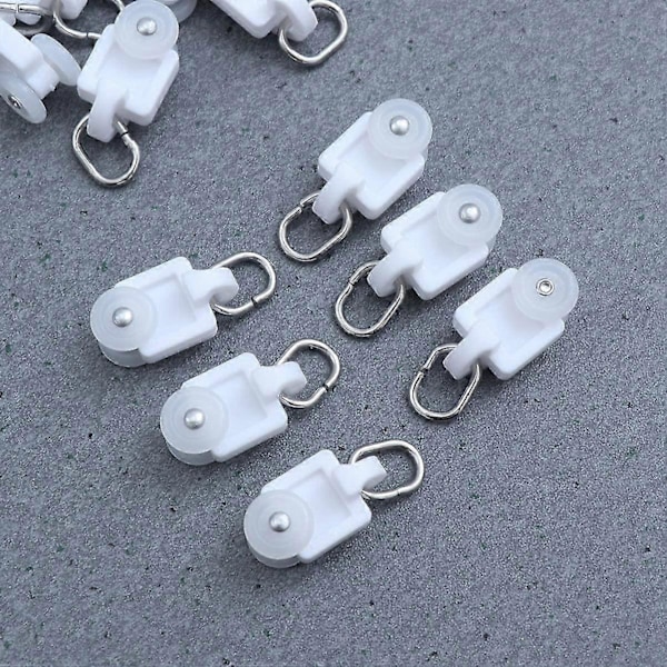 Gardinskinne Glide Hjul Ruller Gardin Lydløs Hjul Ruller Hængsel Kugle Trinse 50 stk (2,4 X 1,5 X 1 cm)