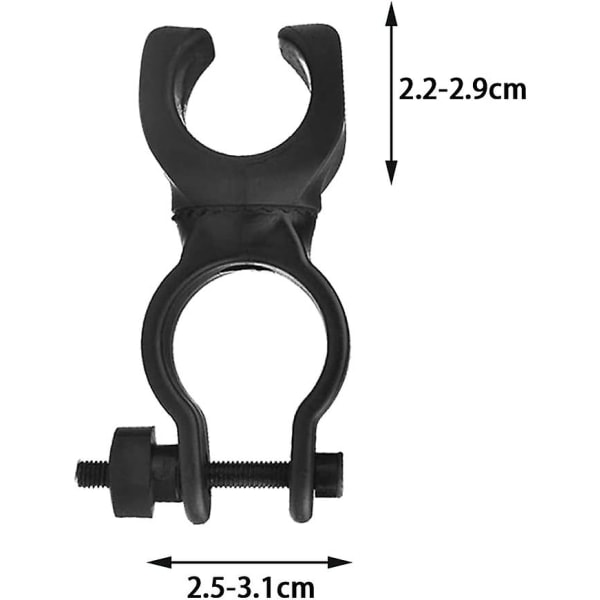 Sykkel fakkelholder 360-graders roterende sykkellysholder Sykkelrørbrakett Frontlykt Fakkelholder for sykkel (4 stk, svart)