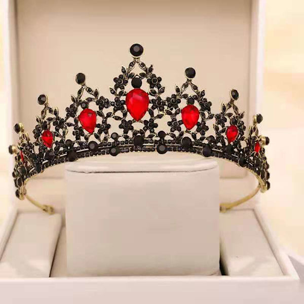 Tiara Bridal, Barokk Vintage Bursdagskrone (Gylden)
