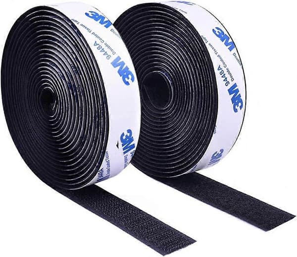 2 Ruller Borrelås, 3M Selvklebende Strips (20mm*3m)