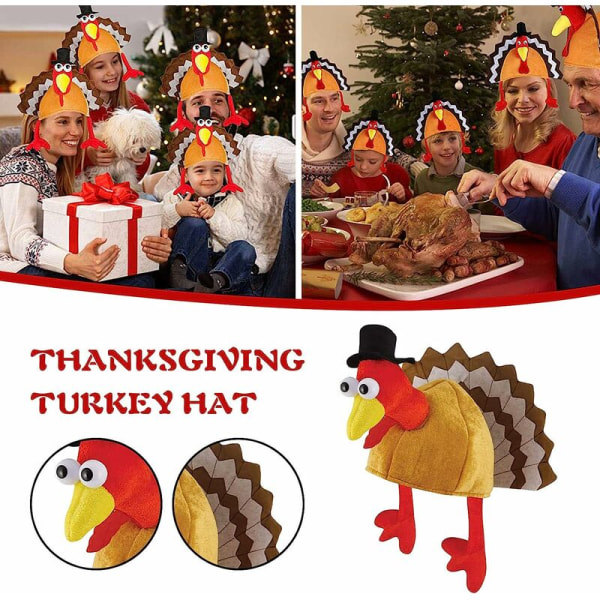 Thanksgiving Party Hatt Julklänning Accessoarer Thanksgiving-Snot hooded kalkonhatt