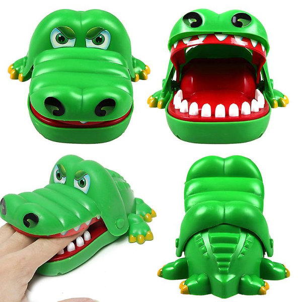 Krokodilletænder-legetøjsspil til børn - Alligator-bidende finger-tandlægespil, festspil med held og sjov