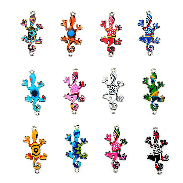 20 st Diy Legering Gecko Hängsmycken Mode Diy Gecko Charms Hängsmycken Delikat Diy Smyckestillbehör Söt Diy Gecko Hängsmycken Frusen Design Diy