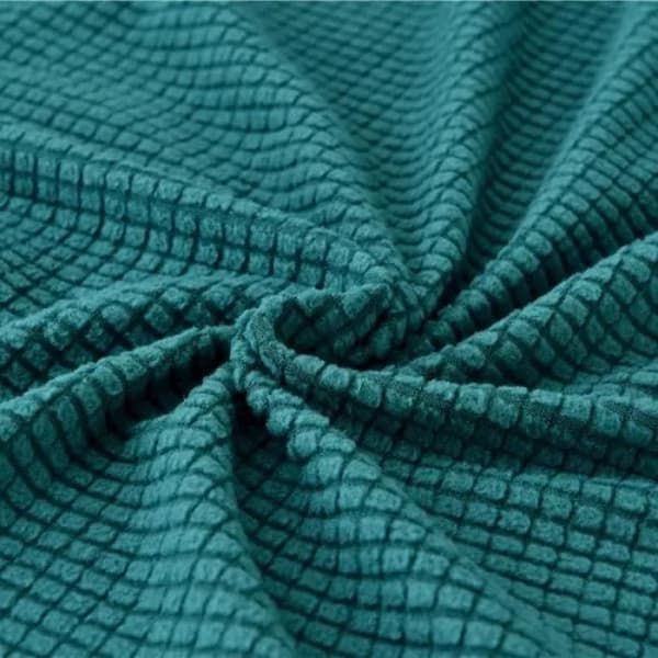 Enkel Stretch Jacquard Sofföverdrag - Plysch - 3-sits - Grön