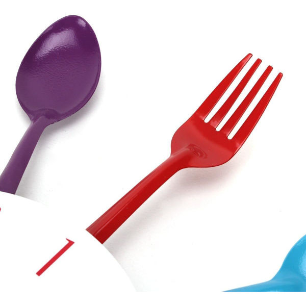 Peiliefekti Keittiökellon Lusikkahaarukka Irrotettava 3D-Tarra 32*32*4CM Väri