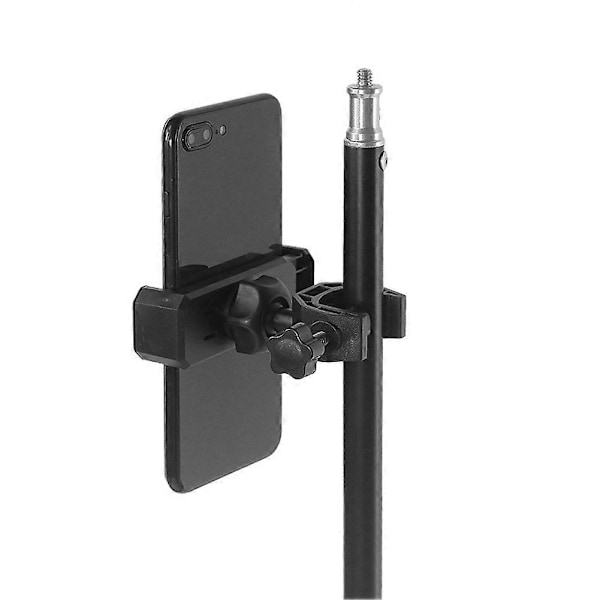 Universell Mikrofonhållare med Stativ Justerbar för 12cm till 18cm Mobiltelefon Surfplatta Klämma Live Streaming Inspelning Mikrofonstativ