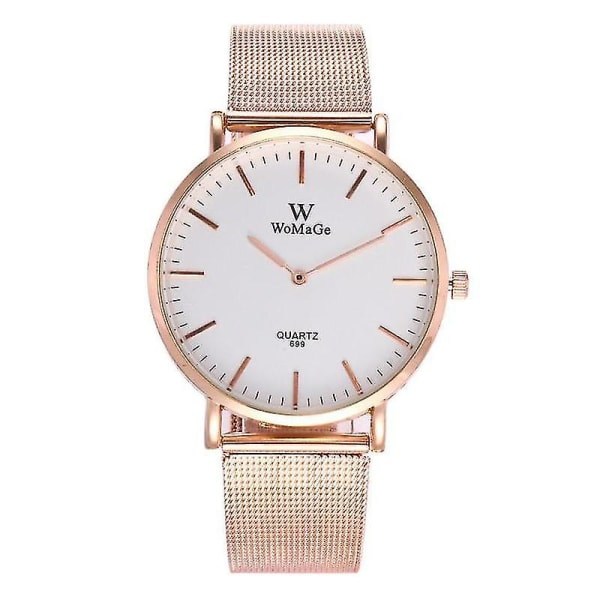 Mode par Quartz Watch Casual Rose Gold Klocka