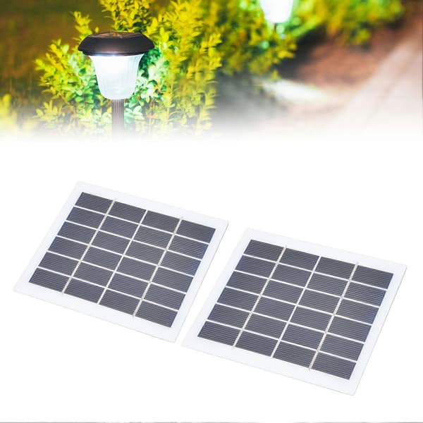 2 st Bärbara Solpaneler 2w 6v Mini Solceller Hög Konverteringseffektivitet För Hushållsbelysningssystem