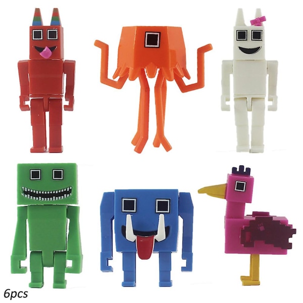 6 st Garten Of Banban Action Toy Figures Set, Horror Game Toys Figurines Modelldocka Present för Barn