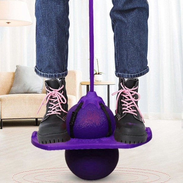 Pogo-keppi jumppapallo hyppypallo kumista pomppiva pallo aikuisille lapsille 38x66cm - violetti