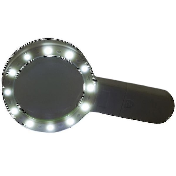 30x forstørrelsesglas med LED-lys