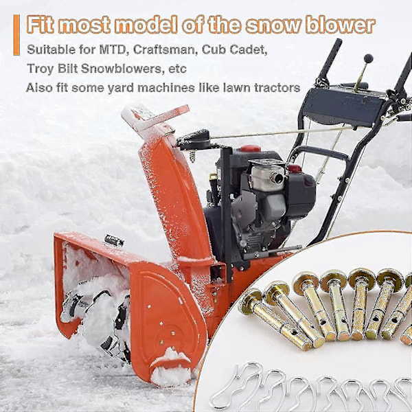20 st Saxpinnar + 20 st Splintar För Snöslunga - 738-04124 Och 714-04040 Ersättningssaxpinne-kit Kompatibla Med Mtd Craftsman Cub Cadet Troy