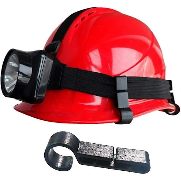 10 st Högtalarklämmor för pannlampa, pannlampkrok, hård hatt ljusklämma, hjälm