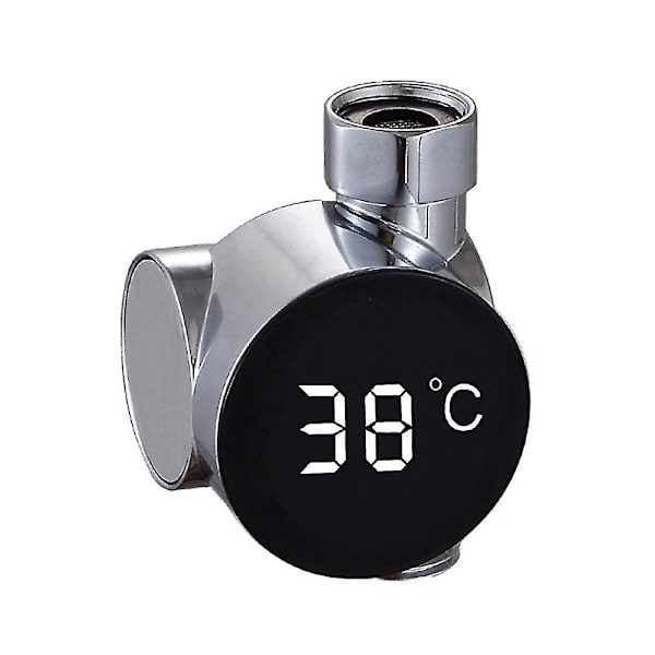 LED-display Hemdusch Termometer, -Genererar Elektricitet Vattentemperatur Monitor Mätare f