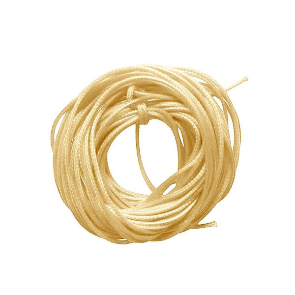 3x10m Vaxad Nylontråd Snöre String Passar Väv Smycken 1,5mm Ljusgul