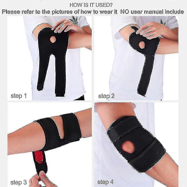 Tennis Golfarmbåge Stöd För Armbågsskydd Armbågsskydd Armskydd Omlott - Lättviktigt Och Justerbart - Armbågsarm Krok Och Ögla Rem Bra För Armbåge