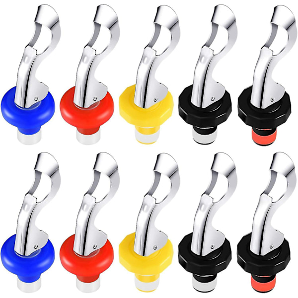 10 Pieces Silicone Wine Stoppers Wine Bottle Stopper Manual Cork Wine Bottle Stoppers