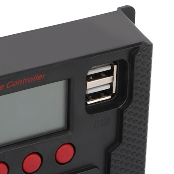 Solcellecontroller Pwm 12v 24v Automatisk Tilpasning Lcd-skærm Usb-port Solregulator 40a