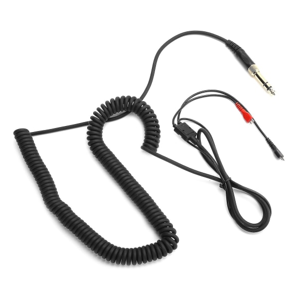 Hodetelefoner kveilet lydkabel med adapter for Sennheiser Hd25/hd560/hd540/hd430/hd250