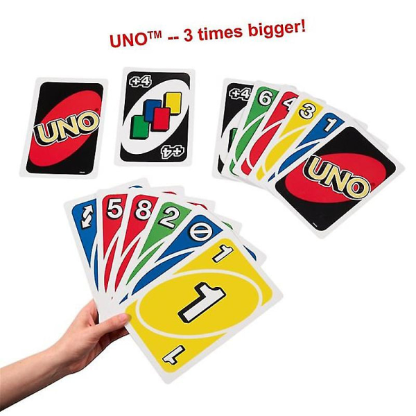 Uno Giant familiekortspill med overdimensjonerte kort Kortspill for 2-10 spillere hjemmefest