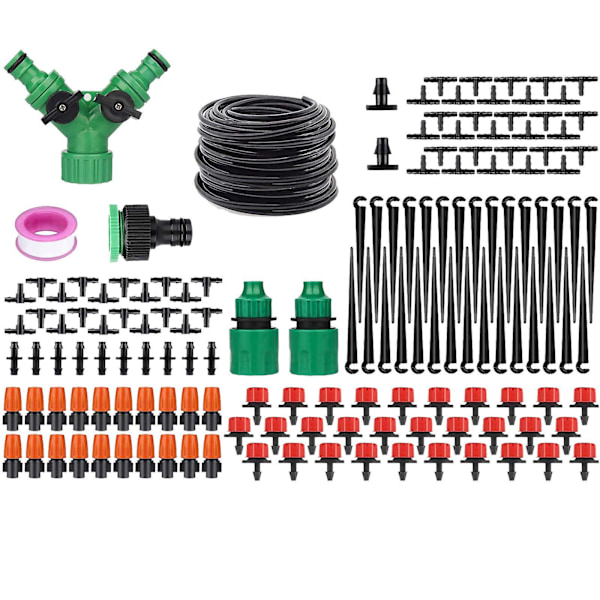 Irrigasjonssystemsett Dryppsett Hagetimer Rørslange Vanning Dryppsett FAN0520
