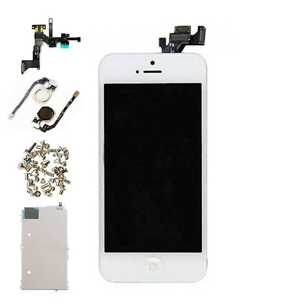 Stuff Certified® iPhone 5 Förmonterad Skärm (Pekskärm + LCD + Delar) A+ Kvalitet - Vit