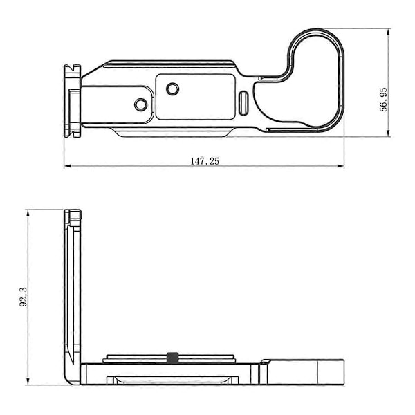 For Hasselblad X2D Spesial Hurtigutløserplate L Plate Håndtak
