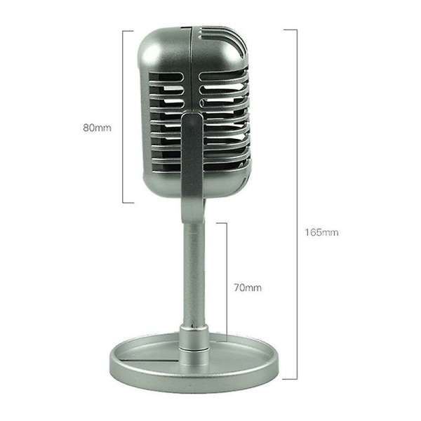 Retro Style Universal Microphone Support Model Retro Classic Dynamic Microphone-silver