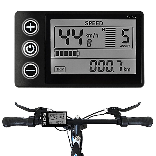 Nytt LCD-display for elsykkel 24V/36V/48V Display E-sykkel Elsykkel Elektrisk sykkel