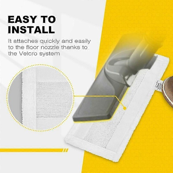 5 kpl Mikrokuituliinoja Kärcher SC5 SC3 Easy Fix -malleihin, vaihtopyyhkeitä Kärcher-höyrypesuri SC EASY FIX -sarjaan