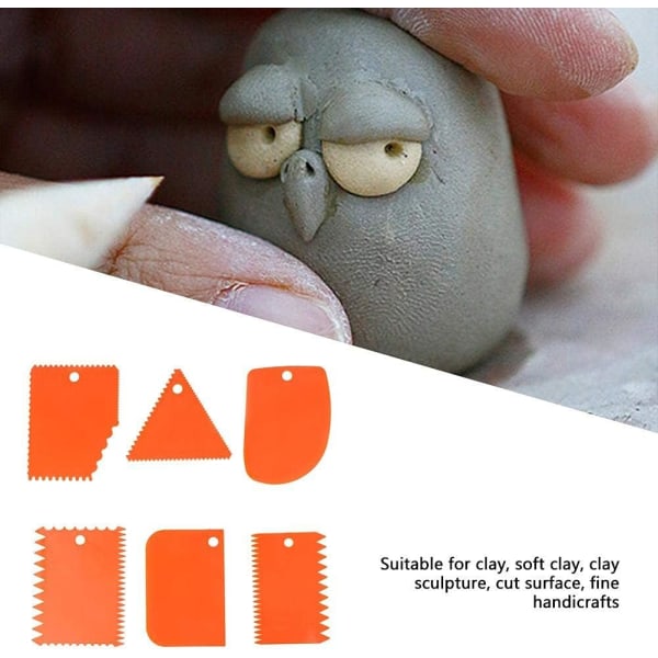 6 Pack Plastic Clay Spatel Håndtag Carving Clay Sculpture DIY Tools